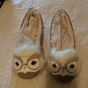 Kate Spade Samantha Owl Slippers, Size 10M
